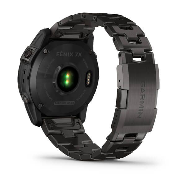 Смарт-часы Garmin fenix 7X Sapphire Solar карбоново-серые титановые DLC с титановим вентилируемым браслетом 010-02541-27 фото