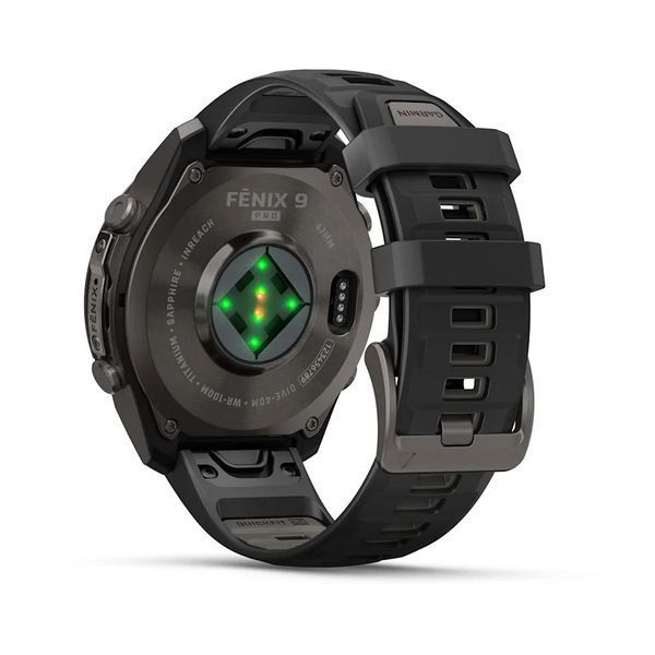 Смарт-годинник Garmin fenix 9 Pro (47 мм) inReach карбоново-сірий DLC титан чорний/гравійно-сірий 010-04336-11 фото