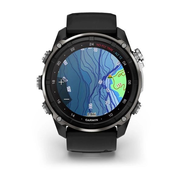 Смарт-годинник Garmin Descent Mk3i (51 мм) сріблясто-чорний PVD титановий з чорно/сірим силіконовим ремінцем 010-02752-08 фото