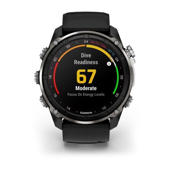 Смарт-годинник Garmin Descent Mk3i (51 мм) сріблясто-чорний PVD титановий з чорно/сірим силіконовим ремінцем 010-02752-08 фото