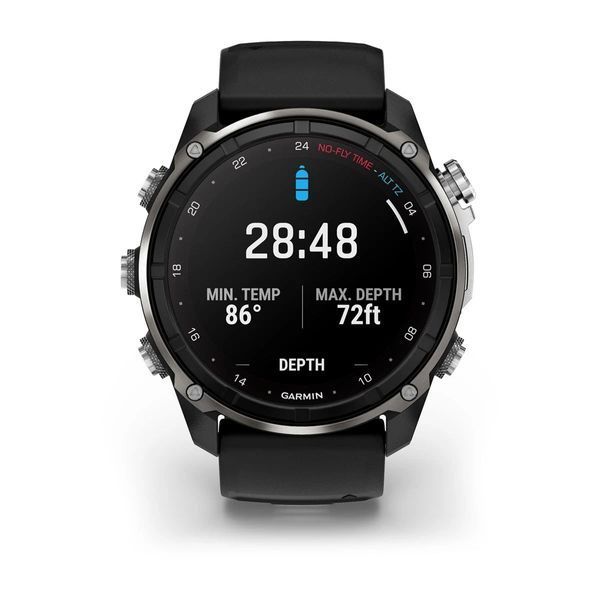 Смарт-годинник Garmin Descent Mk3i (51 мм) сріблясто-чорний PVD титановий з чорно/сірим силіконовим ремінцем 010-02752-08 фото