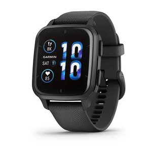 Смарт-годинник Garmin Venu Sq 2 Music Edition чорний з грифельним безелем 010-02700-10 фото