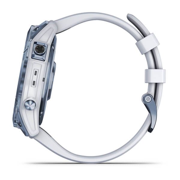 Смарт-часы Garmin fenix 7X Sapphire Solar минерально-синие титановые DLC с ремешком цвета белого камня 010-02541-15 фото
