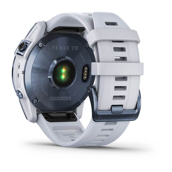 Смарт-часы Garmin fenix 7X Sapphire Solar минерально-синие титановые DLC с ремешком цвета белого камня 010-02541-15 фото
