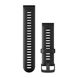 Сменные ремешки для смарт-часов Garmin Forerunner (22 мм) силиконовые, черные с фурнитурой грифельного цвета 010-11251-2C фото