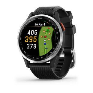 Смарт-годинник Garmin Approach S44 зі сріблястим алюмінієвим безелем та чорним ремінцем 010-03009-00 фото