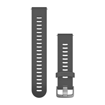 Швидкозмінні ремінці Garmin силіконові (20 мм) грифельного кольору з фурнітурою із нержавіючої сталі 010-11251-1N фото
