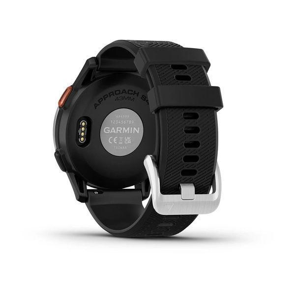 Смарт-годинник Garmin Approach S44 зі сріблястим алюмінієвим безелем та чорним ремінцем 010-03009-00 фото