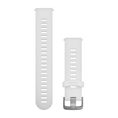 Быстросменные ремешки Garmin силиконовые (20 мм) белые с фурнитурой из нержавеющей стали 010-11251-1P фото