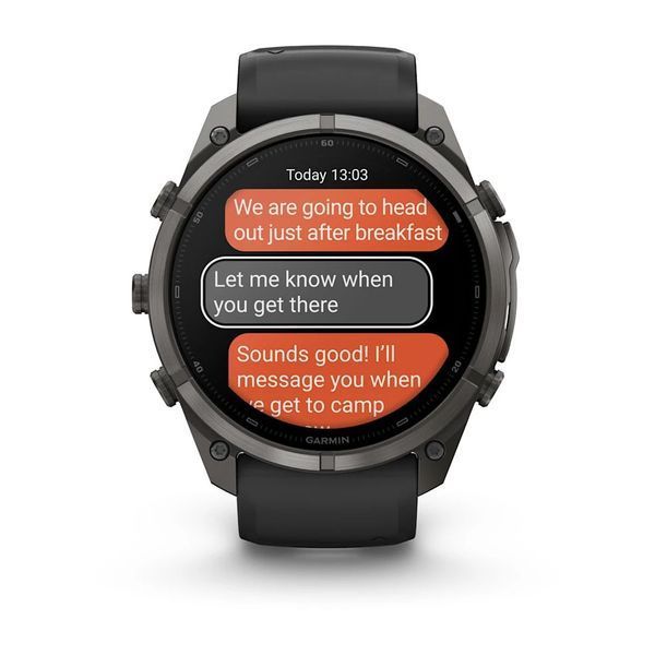 Смарт-годинник Garmin fenix 9 Pro (51 мм) inReach карбоново-сірий DLC титан чорний/гравійно-сірий 010-04337-11 фото