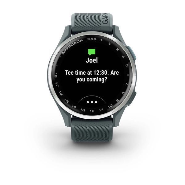 Смарт-часы Garmin Approach S44 с серебристым алюминиевым безелем и серым ремешком 010-03009-01 фото