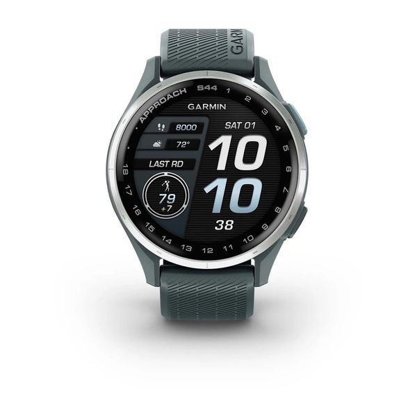 Смарт-часы Garmin Approach S44 с серебристым алюминиевым безелем и серым ремешком 010-03009-01 фото