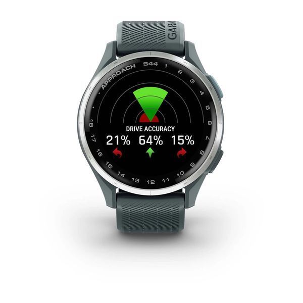 Смарт-часы Garmin Approach S44 с серебристым алюминиевым безелем и серым ремешком 010-03009-01 фото
