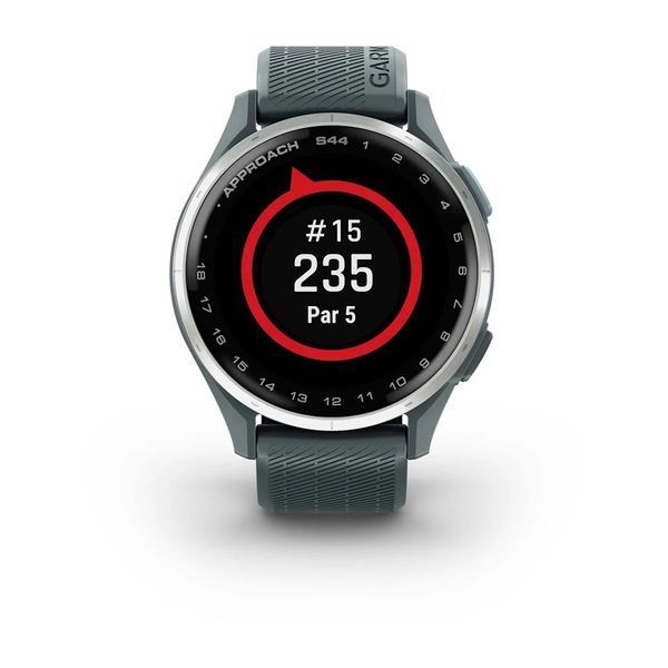 Смарт-часы Garmin Approach S44 с серебристым алюминиевым безелем и серым ремешком 010-03009-01 фото