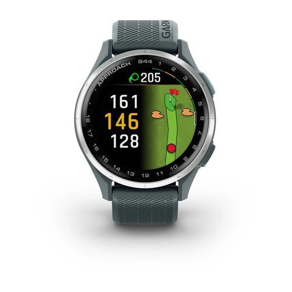 Смарт-часы Garmin Approach S44 с серебристым алюминиевым безелем и серым ремешком 010-03009-01 фото