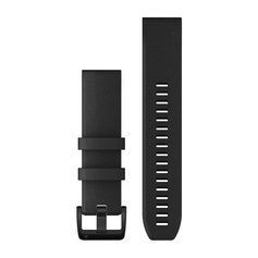 Ремінці для годинника Garmin QuickFit 22 силіконові, чорні з чорною сталевою фурнітурою 010-12901-00 фото