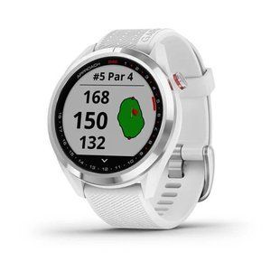 Смарт-часы Garmin Approach S42 полированное серебро с белым ремешком 010-02572-01 фото