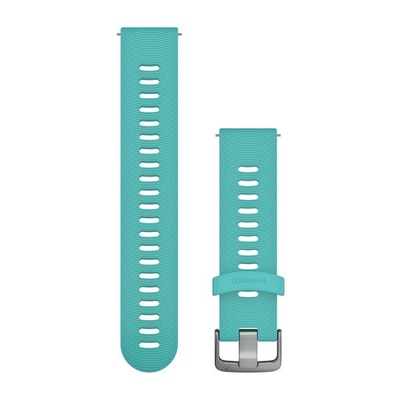 Быстросменные ремешки Garmin силиконовые (20 мм) бирюзовые с фурнитурой из нержавеющей стали 010-11251-1Q фото