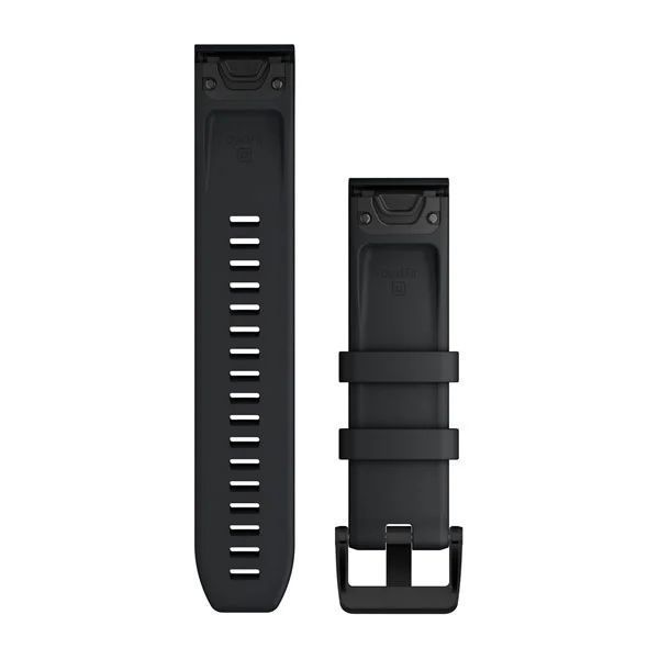 Ремешки для часов Garmin QuickFit 22 силиконовые, черные с черной стальной фурнитурой 010-12901-00 фото