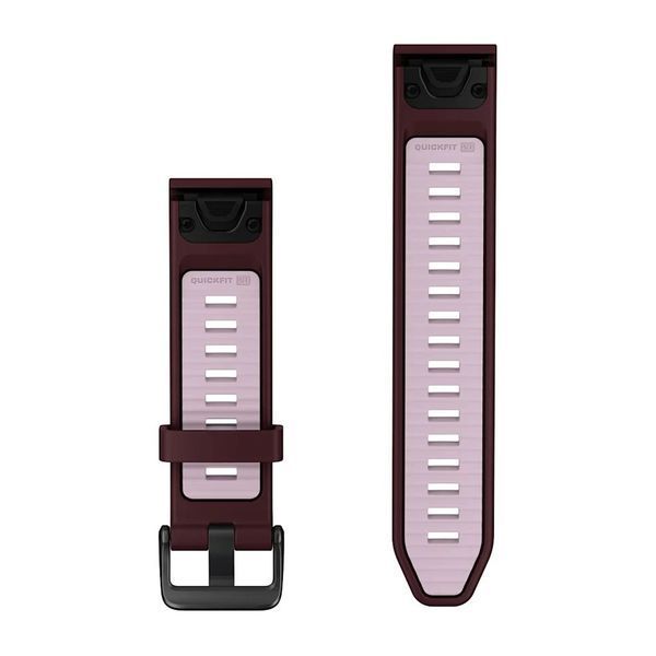Ремешки для часов Garmin QuickFit 20 силиконовые темно-вишневый/розовый 010-14506-02 фото