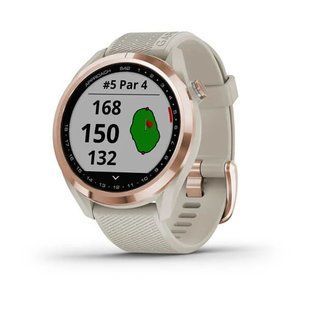 Смарт-часы Garmin Approach S42 розовое золото со светло-песочным ремешком 010-02572-02 фото