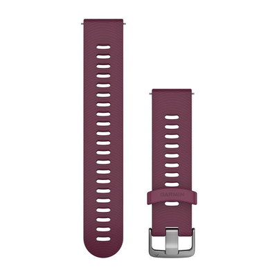 Швидкозмінні ремінці Garmin силіконові (20 мм) ягідного кольору з фурнітурою із нержавіючої сталі 010-11251-1W фото