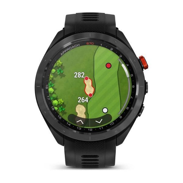 Смарт-часы Garmin Approach S70 (47 мм) с черным керамическим безелем и черным ремешком 010-02746-12 фото