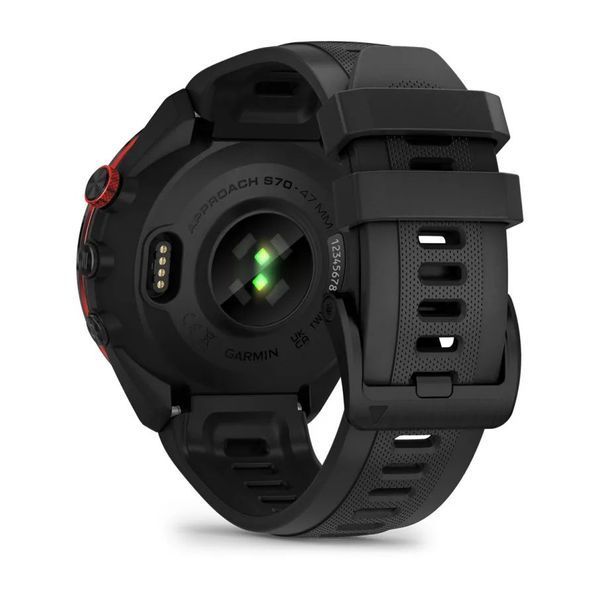 Смарт-часы Garmin Approach S70 (47 мм) с черным керамическим безелем и черным ремешком 010-02746-12 фото