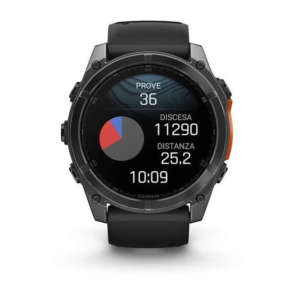 Смарт-часы Garmin fenix 8 MicroLED (51 мм) Sapphire карбоново-серый DLC титан черный/гравийно-серый 010-03380-05 фото