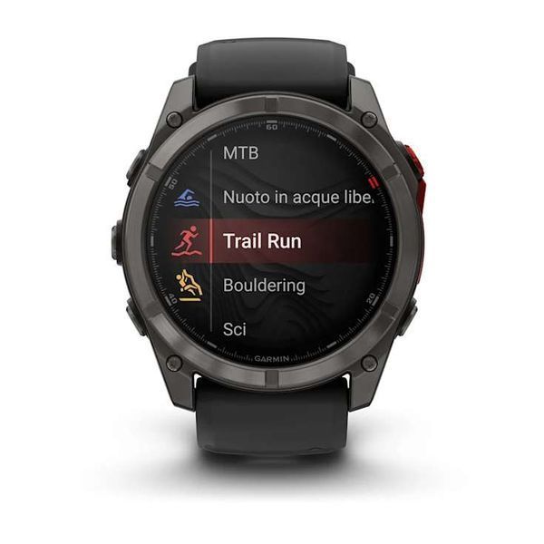 Смарт-часы Garmin fenix 8 MicroLED (51 мм) Sapphire карбоново-серый DLC титан черный/гравийно-серый 010-03380-05 фото