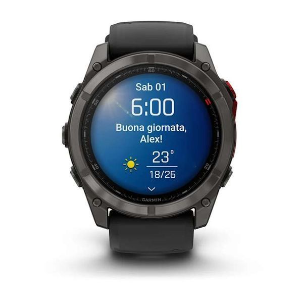 Смарт-часы Garmin fenix 8 MicroLED (51 мм) Sapphire карбоново-серый DLC титан черный/гравийно-серый 010-03380-05 фото