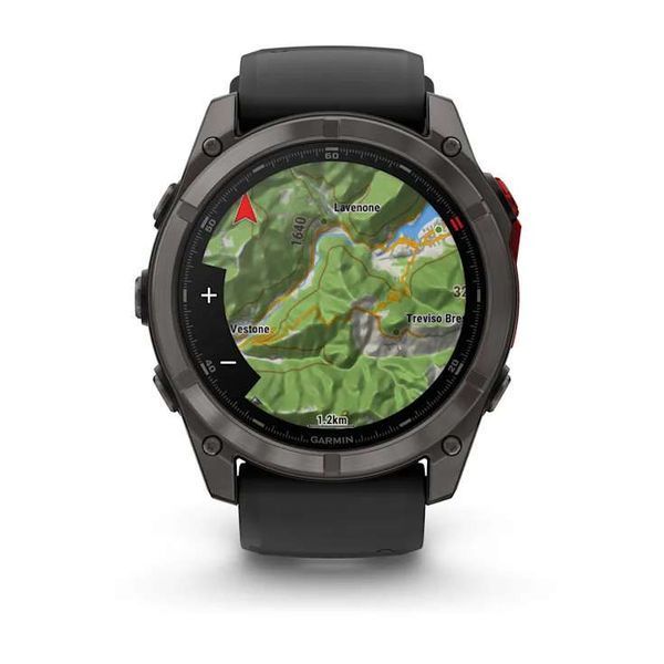 Смарт-часы Garmin fenix 8 MicroLED (51 мм) Sapphire карбоново-серый DLC титан черный/гравийно-серый 010-03380-05 фото