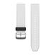 Ремешки для часов Garmin QuickFit 22 силиконовые, белые с серебристой фурнитурой 010-12500-01 фото
