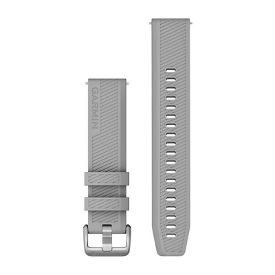 Швидкозмінні ремінці Garmin силіконові (20 мм) сірі з фурнітурою із нержавіючої сталі 010-12925-00 фото