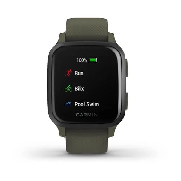 Смарт-часы Garmin Venu Sq Music Edition темно-зеленые с серым безелем 010-02426-13 фото