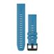 Ремінці для годинника Garmin QuickFit 22 силіконові, хмарно-блакитні із чорною фурнітурою з нержавіючої сталі 010-13111-30 фото