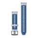 Швидкозмінні ремінці Garmin Forerunner 265 Collection (22 мм) силіконові, білі/сині із сріблястою фурнітурою 010-11251-A1 фото 2