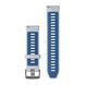 Быстросменные ремешки Garmin Forerunner 265 Collection (22 мм) силиконовые, белые/синие с серебристой фурнитурой 010-11251-A1 фото 2