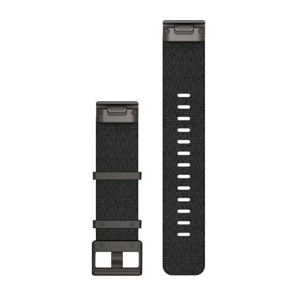 Ремінці для годинника Garmin QuickFit 22 нейлонові жаккардового плетіння, чорні 010-12738-03 фото