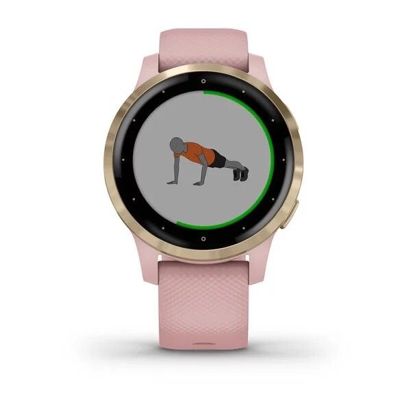 Смарт-часы Garmin vivoactive 4S пыльно-розовые со светло-золотистым безелем 010-02172-33 фото
