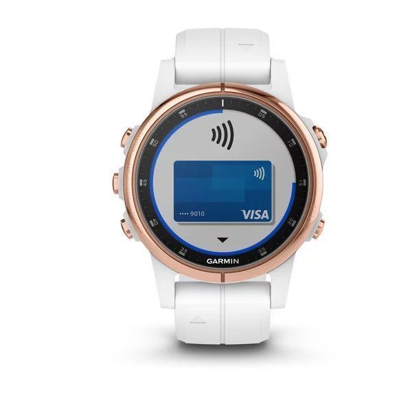Смарт-часы Garmin fenix 5S Plus Sapphire розово-золотистые с белым ремешком 010-01987-07 фото