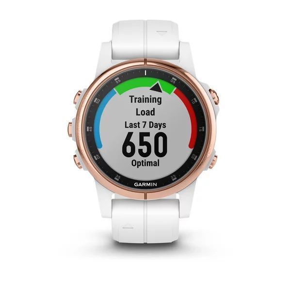 Смарт-часы Garmin fenix 5S Plus Sapphire розово-золотистые с белым ремешком 010-01987-07 фото