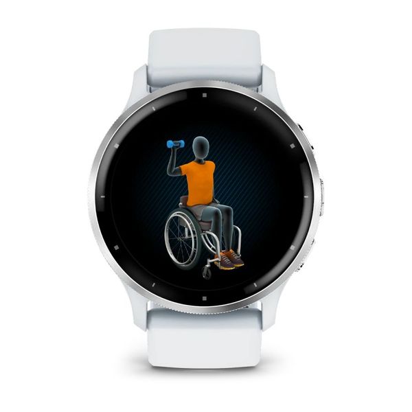 Смарт-годинник Garmin Venu 3 білий зі сріблястим сталевим безелем і силіконовим ремінцем 010-02784-00 фото