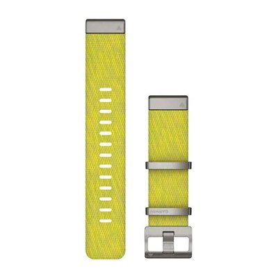 Ремінці для годинника Garmin QuickFit 22 нейлонові жаккардового плетіння, жовто-зелені 010-12738-23 фото