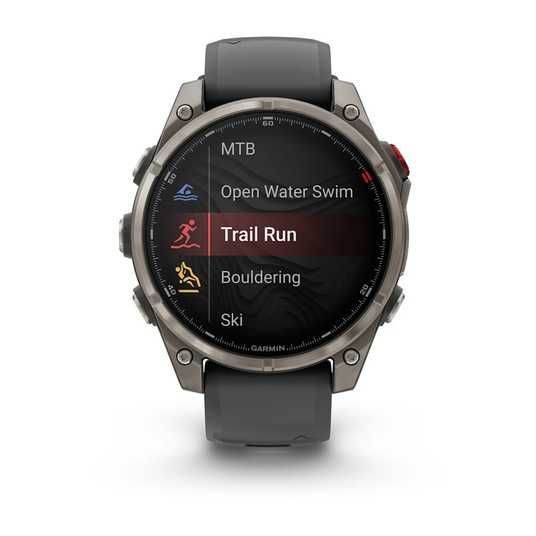 Garmin Fenix 8 Pro (47 мм) AMOLED Sapphire Titanium з силіконовим