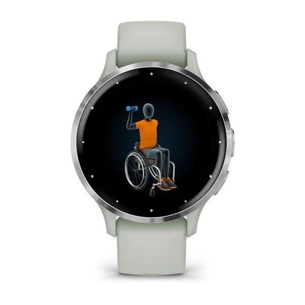 Смарт-годинник Garmin Venu 3s шавлієво-сірий зі сріблястим сталевим безелем і силіконовим ремінцем 010-02785-01 фото