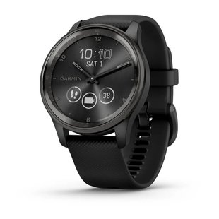 Смарт-часы Garmin vivomove Trend с грифельным стальным безелем, черными корпусом и ремешком 010-02665-00 фото