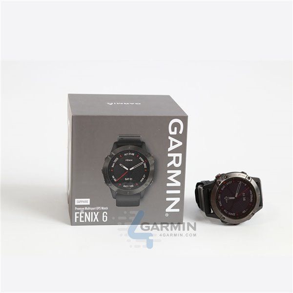 Смарт-годинник Garmin fenix 6X Sapphire Edition сірий DLC з чорним ремінцем 010-02157-11 фото