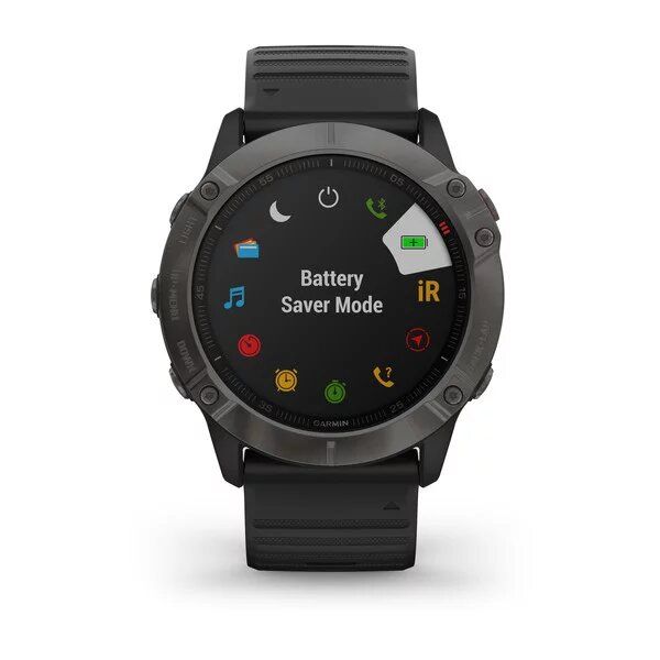 Смарт-часы Garmin fenix 6X Sapphire Edition серые DLC с черным ремешком 010-02157-11 фото
