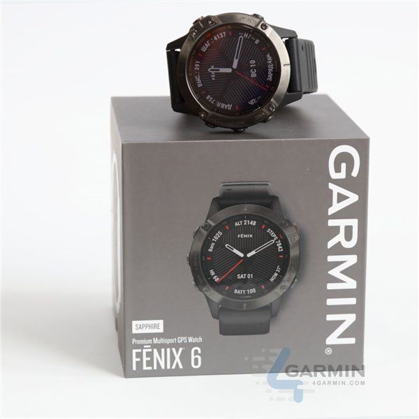Смарт-часы Garmin fenix 6X Sapphire Edition серые DLC с черным ремешком 010-02157-11 фото